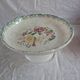 Ceramic compote with floral decoration