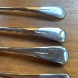 Set of 5 silver English forks