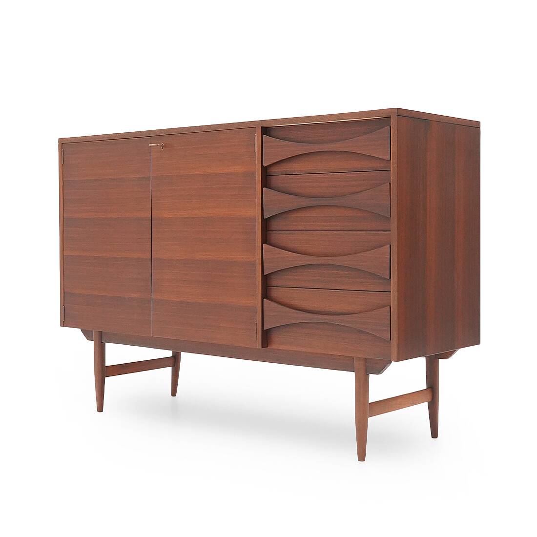 Mahogany sideboard with drawers, 1950s