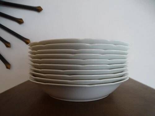 10 deep plates Limoges GDA porcelain with blue cornflowers 1930 Ø 19 cm