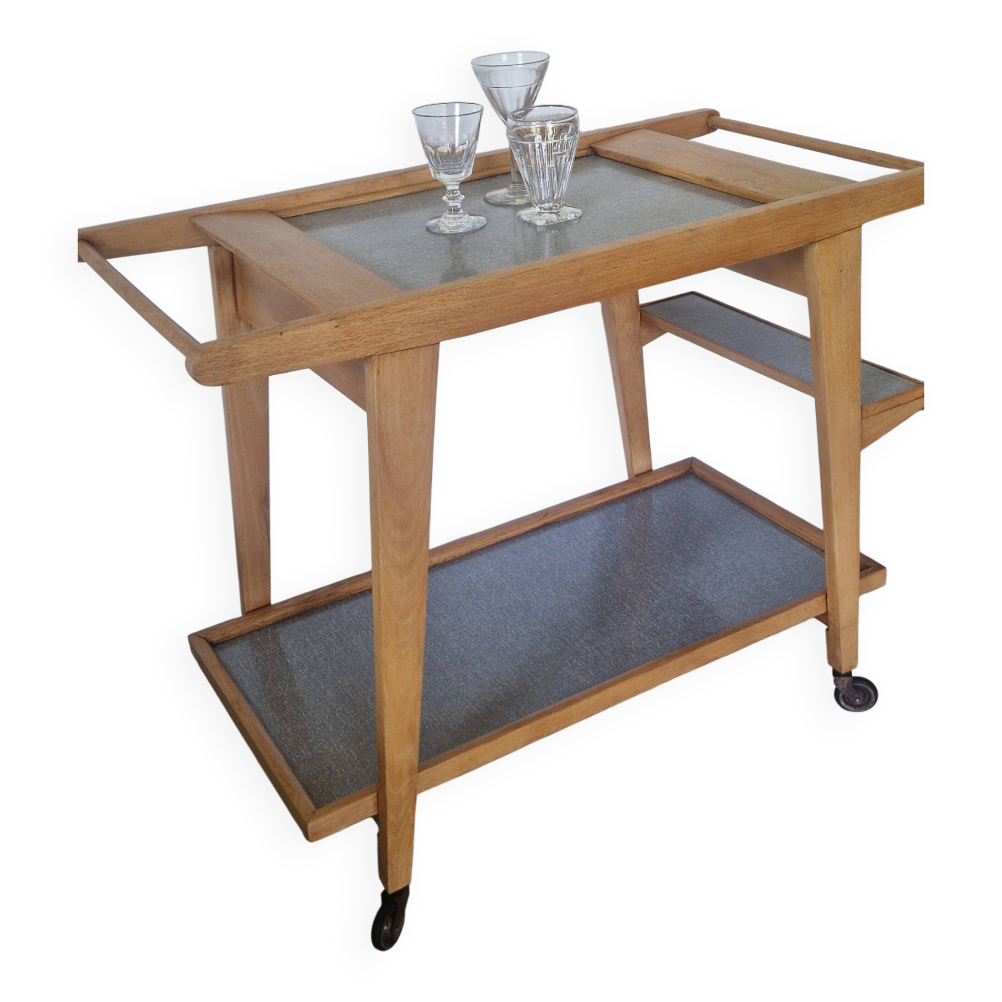 Vintage wooden sideboard from the 1970s.