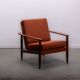 Mid-century easy chair in teak and cane circa 1970