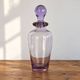 Vintage glass bottle in purple and transparent – Ball stopper – 21 cm