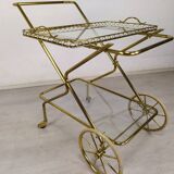 Vintage golden brass rolling service