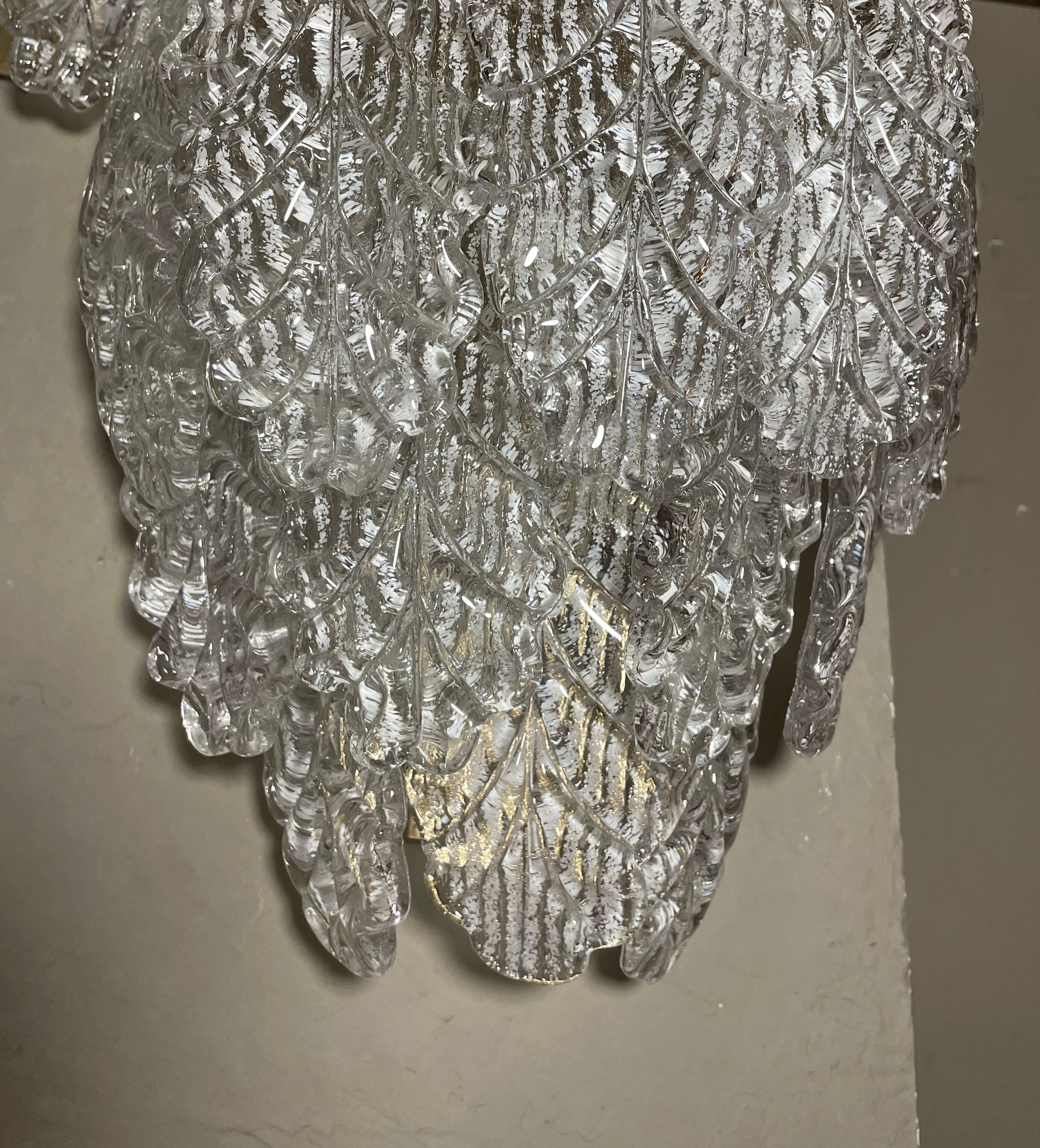 Paire d’appliques glace murano Mazzega vintage années 70