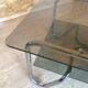 Table basse verre et métal de style bauhaus