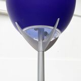 Vintage postmodern floor lamp in Italian glass by Lucente.