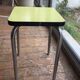Canary bright yellow formica tabouret