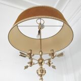 Lampadaire bouillotte en laiton tête de lion et griffes