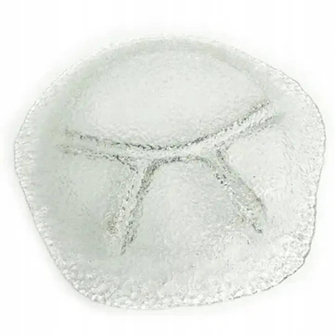Appetizer platter, mid-century modern, soda glass, design by J. S. Drost, Ząbkowice, Poland, 1970s
