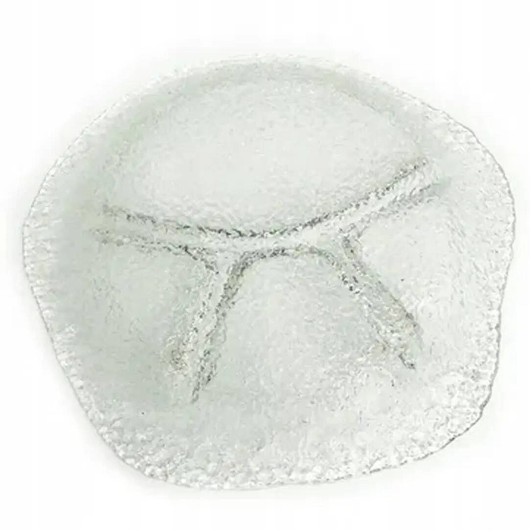 Appetizer platter, mid-century modern, soda glass, design by J. S. Drost, Ząbkowice, Poland, 1970s