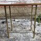 Old Furniture Table Hifi Door Vinyls Golden Metal + Formica Vintage Tray