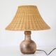 Table lamp – Vintage 60s ceramic and rattan shade