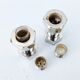 Salt shaker pepper mill silver metal bolt. vintage