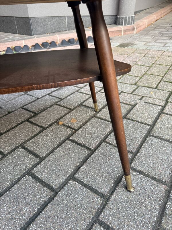 Table basse verre noir et bois