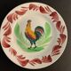 6 plates in earthenware rooster Terre de Fer Choisy Le Roy, 20th century