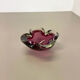 Cendrier en verre à bulles en verre de Murano rose Shell Shell Ashtray Murano, Italie, années 1970