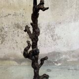 Vine wood floor lamp