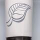 White and brown white and brown form évase vase leaf pattern - 40 cm