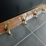 Hook 4 branches gold metal formica 60' vintage