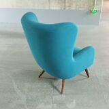 Organic XXL wingback Chair of the 50s/60s