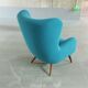 Fauteuil XXL wingback organique des années 50/60