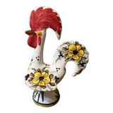 Ceramic rooster. Hand decor.
