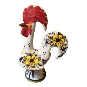 Ceramic rooster. Hand decor.
