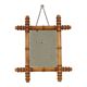 Antique Wooden Faux Bamboo Chinoiserie Mirror 40x34cm