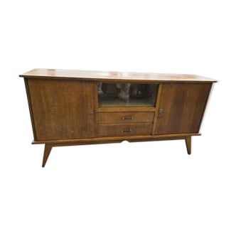 Bahut, buffet en chêne, années 1960