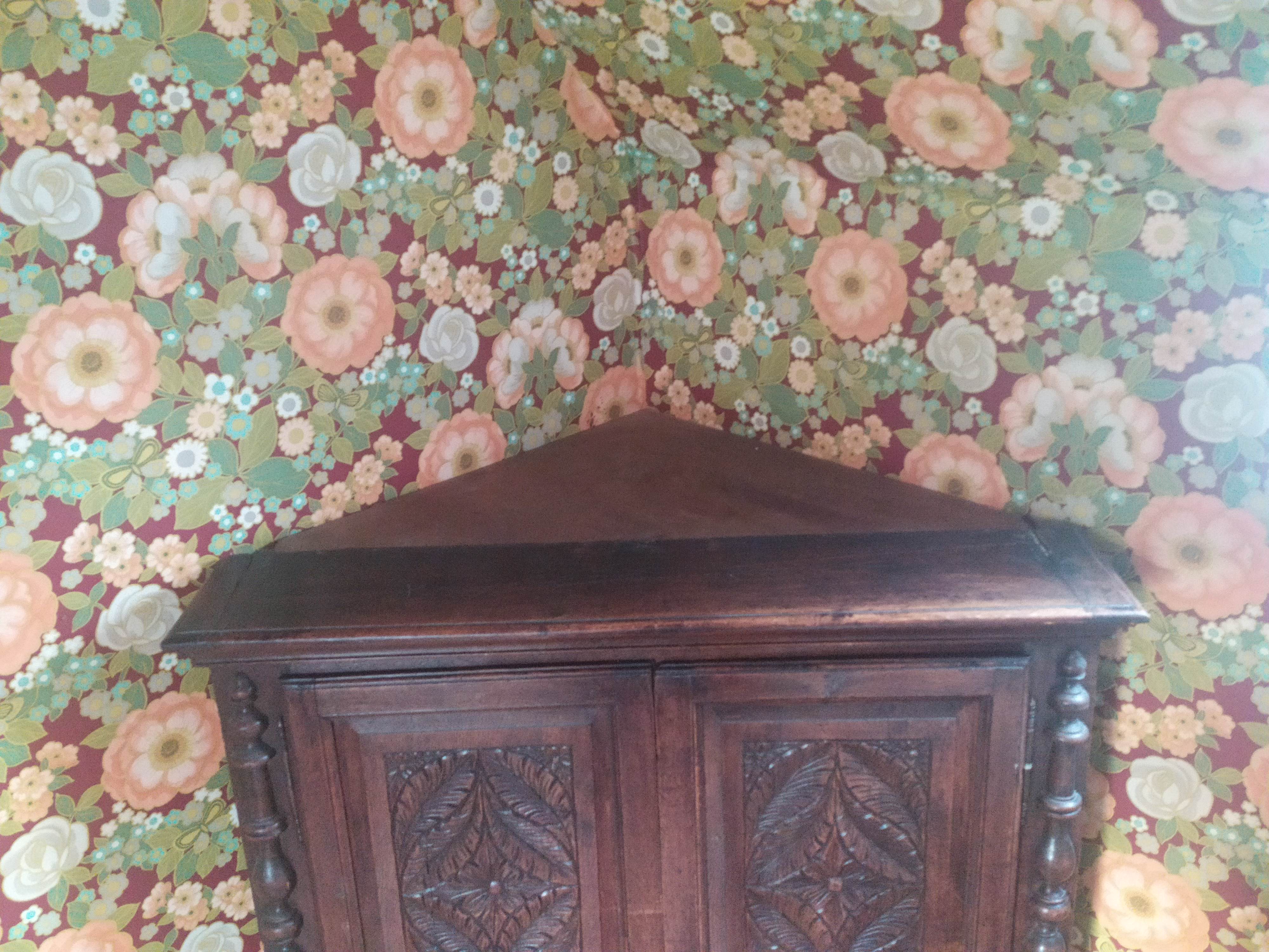 Carved solid wood Breton cabinet