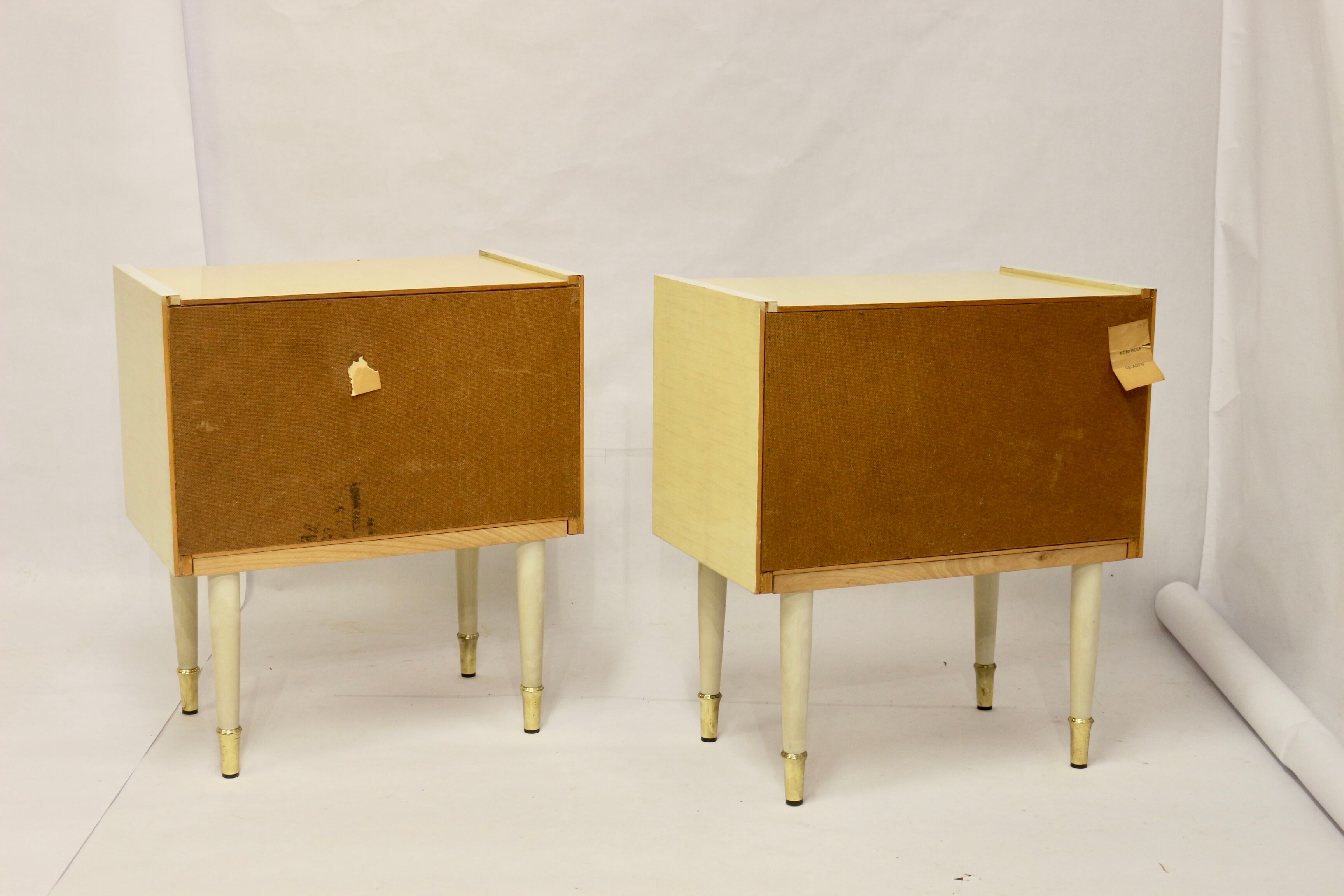 Pair of bedside tables from the middle of the century, 1950s