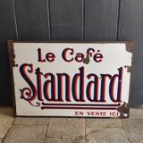 Old metal advertising plate