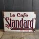 Old metal advertising plate