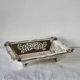 Openwork silver metal basket