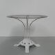 Table de jardin en acier avec base en fonte