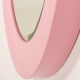 Italian pink mirror in the style of Artemide, 1970s