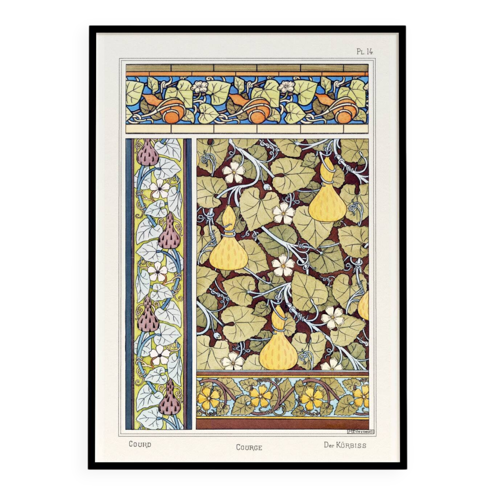 Poster “Squash”, after an Art Nouveau lithograph from 1897