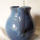 Blue ceramic glazed stoneware earthenware pitcher