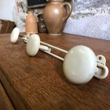 Patère, vintage beige metal coat rack