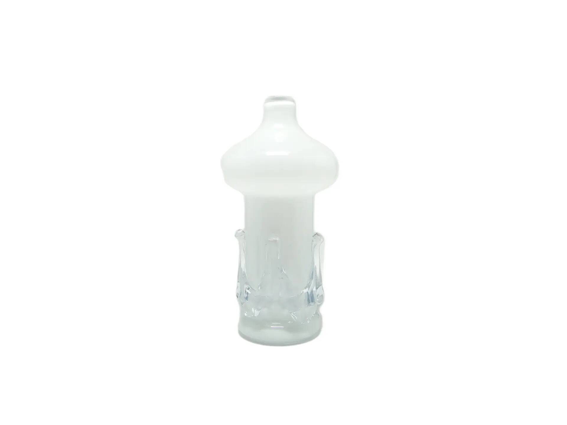 Modernist vase, ivory white glass, Poland, 1970s.