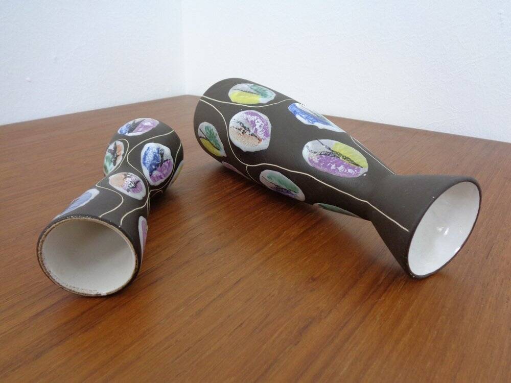 Ceramic Kongo Vases by Bodo Mans for Bay Keramik, 1960s, Set of 2