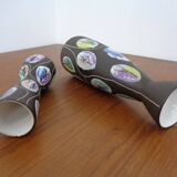 Ceramic Kongo Vases by Bodo Mans for Bay Keramik, 1960s, Set of 2