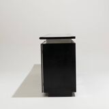 Brushed steel sideboard, lodovico acerbis, 1970s