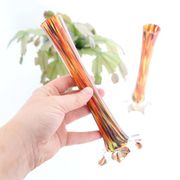 Duo of soliflores in mouth-blown glass