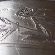 Massive silver towel round Minerva punch, Boulenger goldsmith