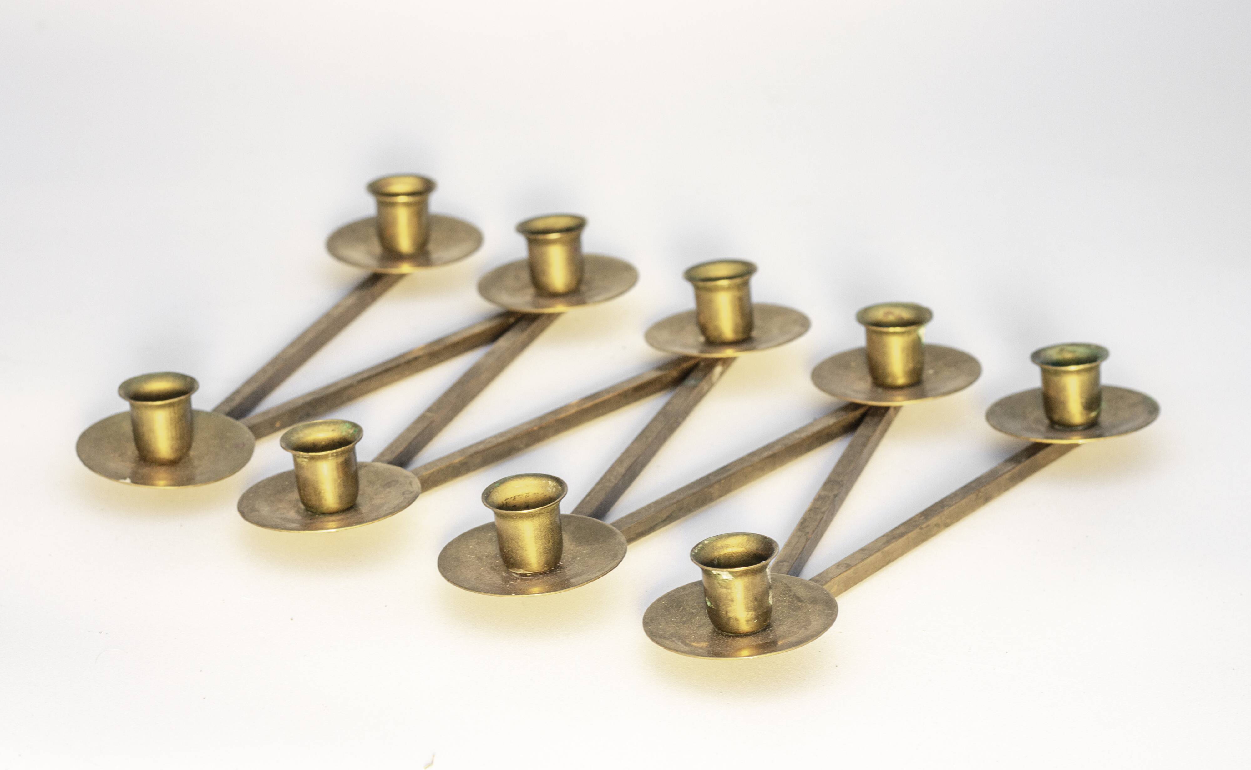 Articulated candlestick Margareta in brass by Lars Holmström – Arvika, Sweden