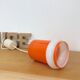 Orange opaline pendant light, 1970s