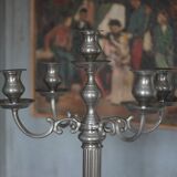 Chandelier with 5 lights, large candelabrum, candle holder, interior decoration.