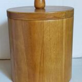 Vintage varnished solid blond wood box